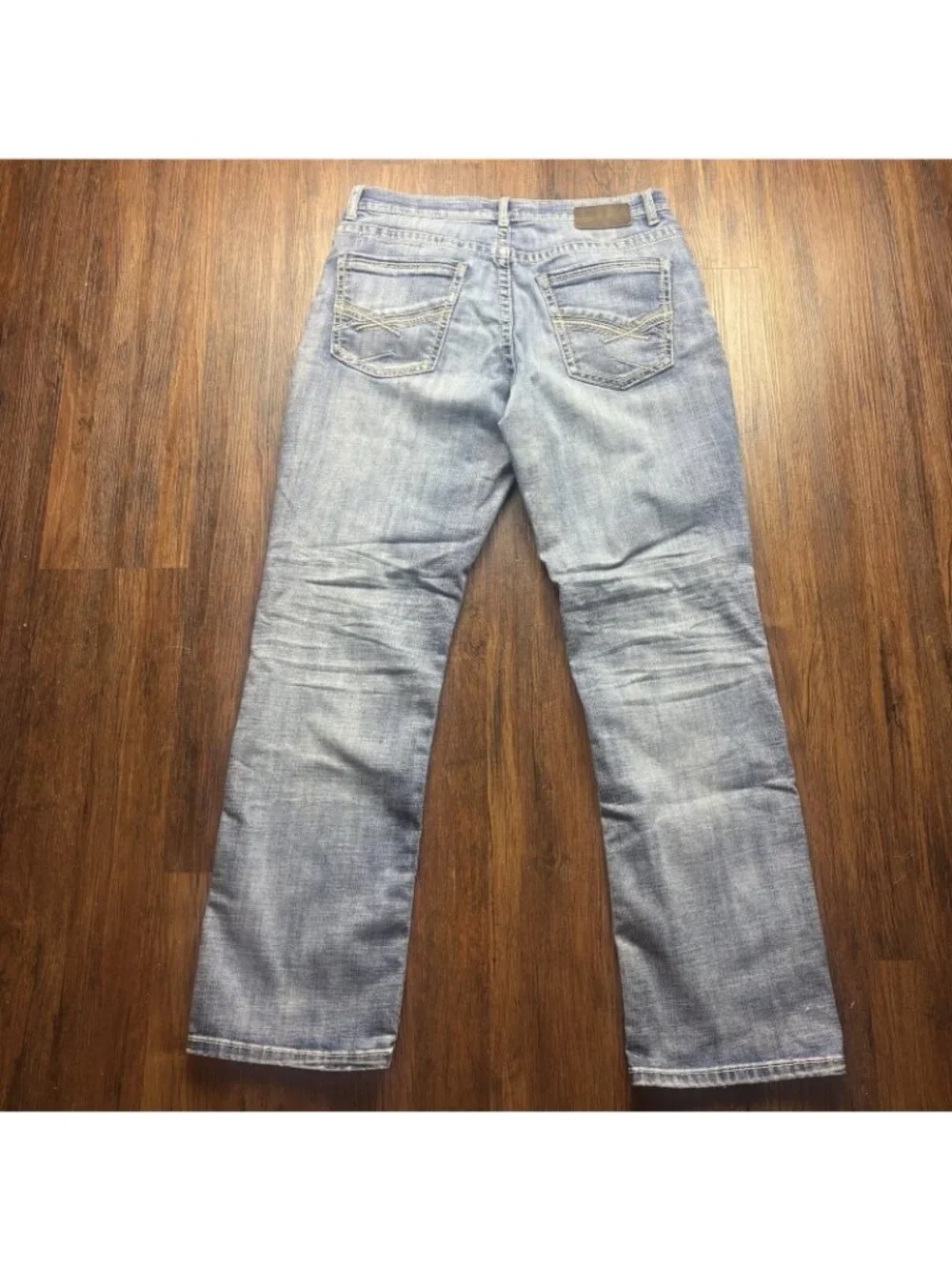BKE Tyler Straight Jeans Distressed Light Wash Men’s Size 34 X 32